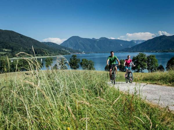 Cycling at lake Tegernsee