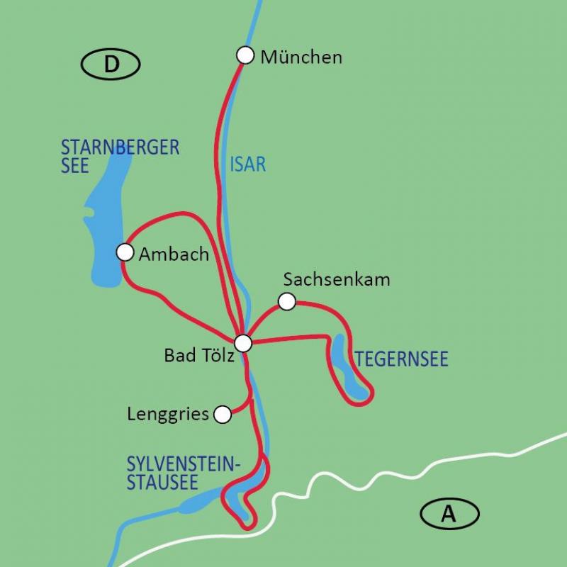Karte Bad Tlz Sternfahrt