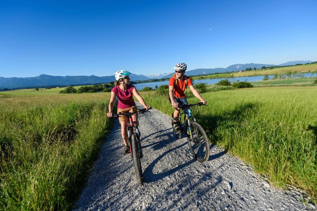 Radfahrer bei Uffing