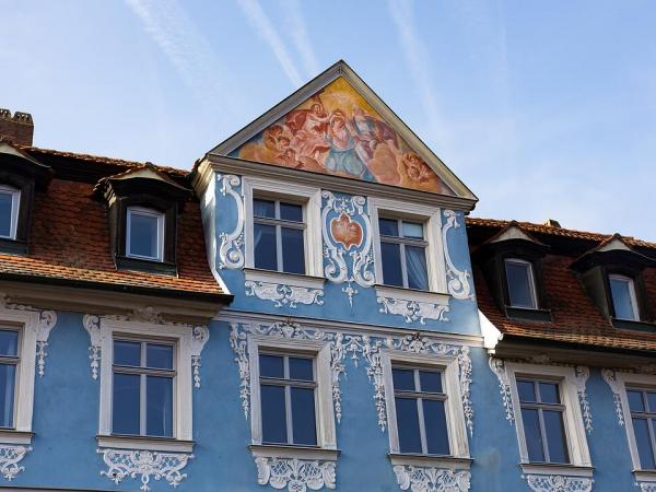 Blaue Hausfassade in Bamberg