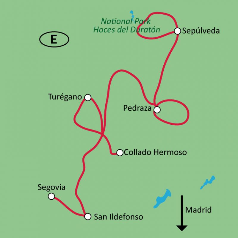 Routenverlauf Kastilien