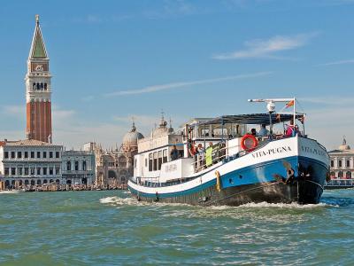Schiff Vita Pugna in voller Fahrt vor Venedig