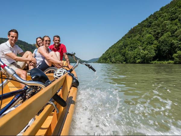 ferry ride in the Danube loop