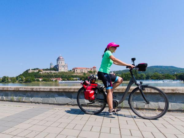 Cyclist in Esztergom