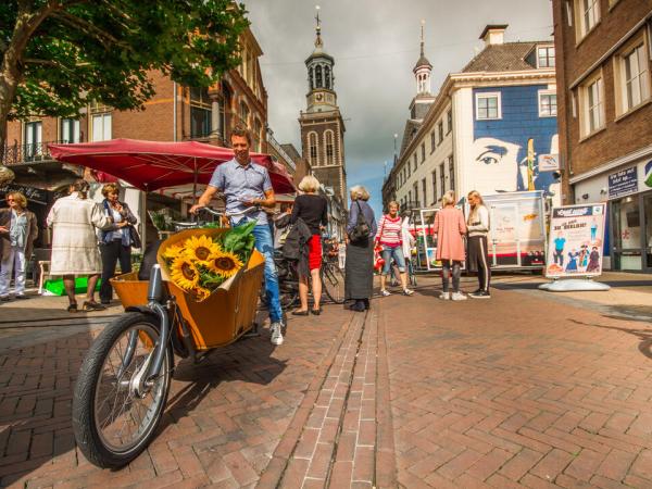 Radfahrer in der Hansestadt Kampen