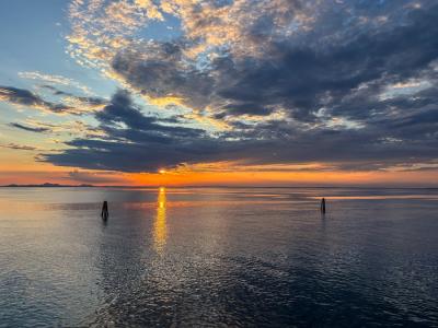 Sonnenuntergang in Lido di Venezia