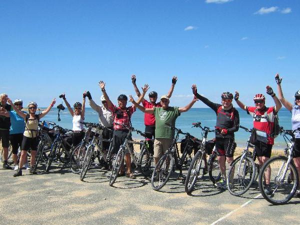 Group of cyclists in Oleron