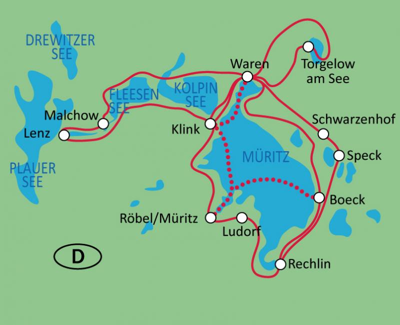 Karte Mritz Sternfahrt