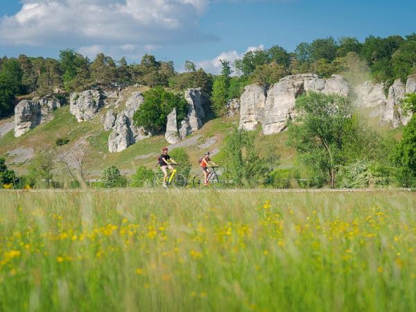 Cyclists at the 12 Apostel