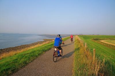 Radfahrer entlang der Zeelandroute