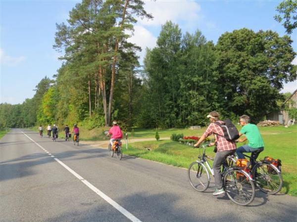 Cyclists at the Lithuanian Countryside