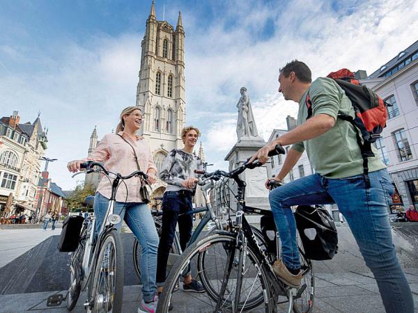Radfahrer in Gent