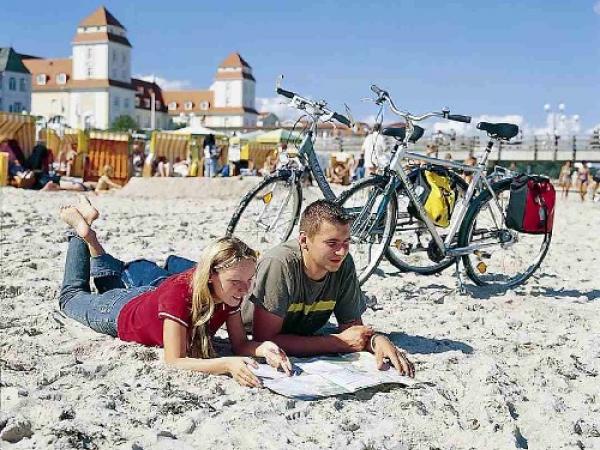 Radler im Sand