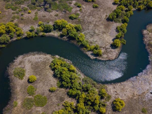 Flusswindungen der Donau im Donaudelta