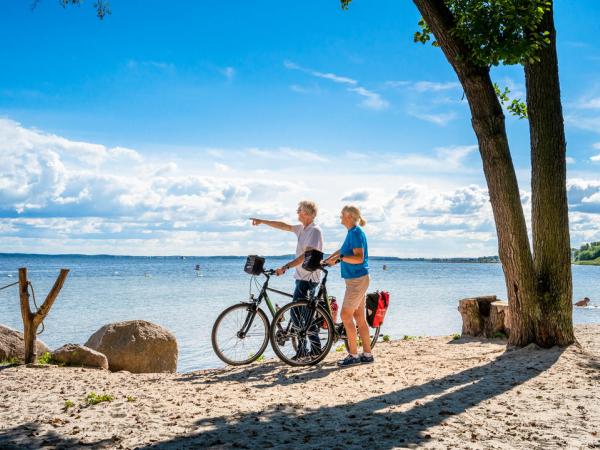 Radfahrer Blick auf den See