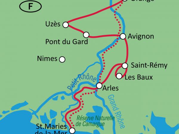 Karte Provence - Camargue DELUXE