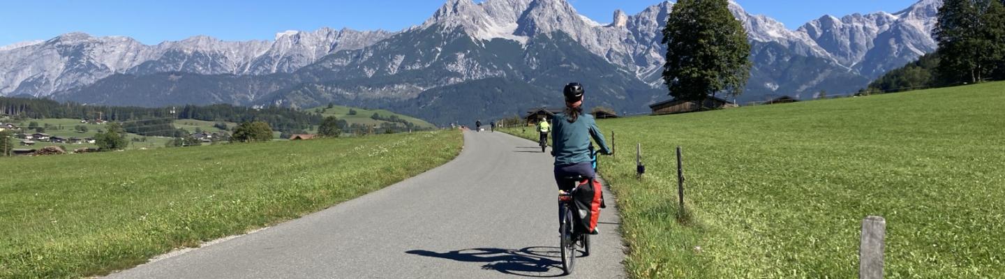 Radfahren Richtung Maria Alm