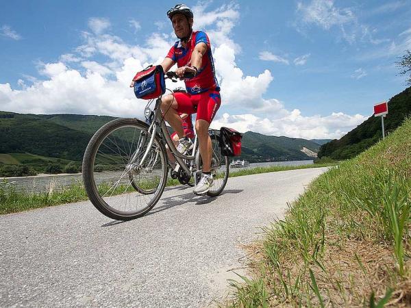 Radler am Donauradweg