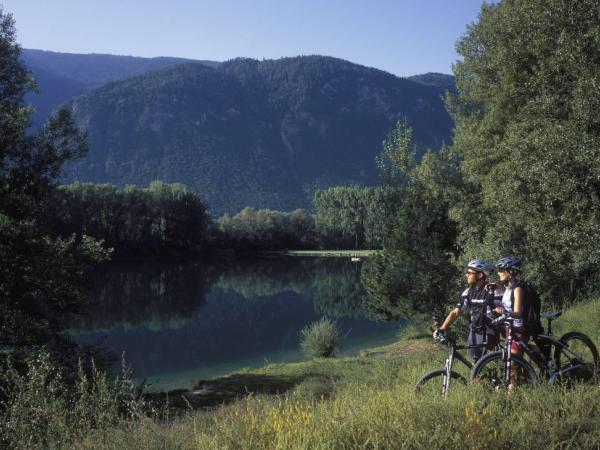 Cyclists on the Rhone cycle path