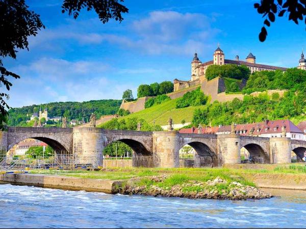 Wrzburg - Main river - old bridge - fortress Marienberg