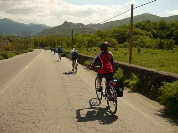 Radfahrer auf Sizilien