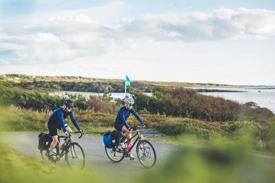 Radfahrer zwischen Halmstad und Falkenberg
