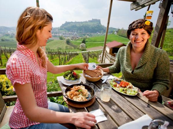 Guten Appetit mit Blick auf die Riegersburg