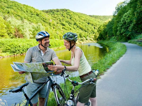 Radfahrer auf dem Lahnradweg