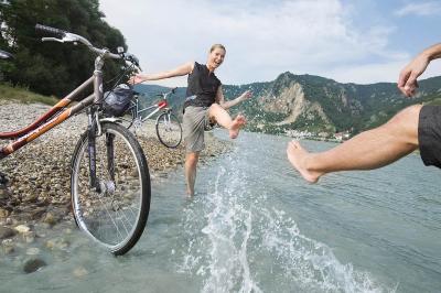 Radfahrpause in der Wachau