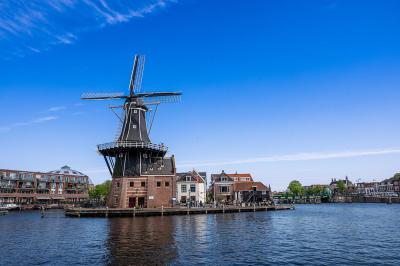 Windmhle in Harlem am Fluss