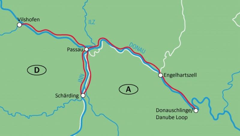 Karte 3 Flsse Sternfahrt rund um Passau