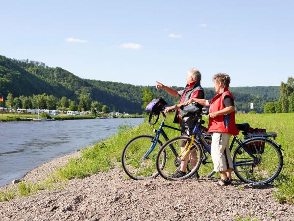 Radpause an der Weser