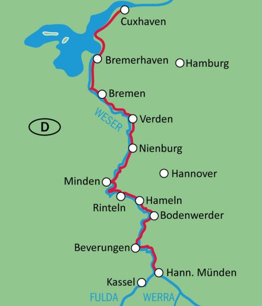 Radreise - Weser Radweg