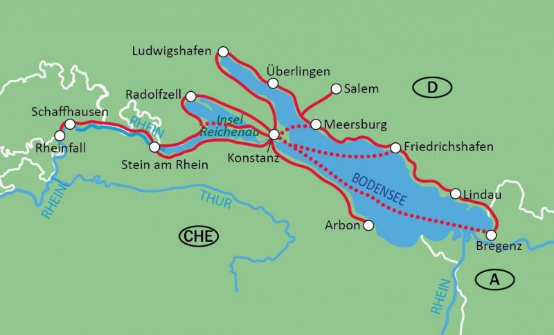 Karte Bodensee Sternfahrt