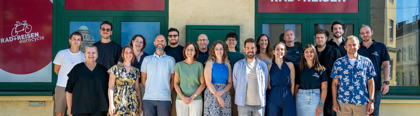 Gruppenfoto des Rad+Reisen-Teams