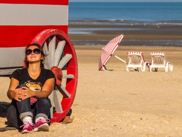 Radlerpause am Nordseestrand