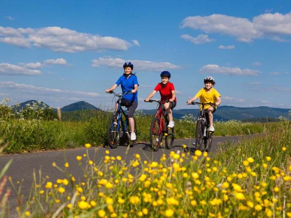 Familie am Bodensee-Radweg