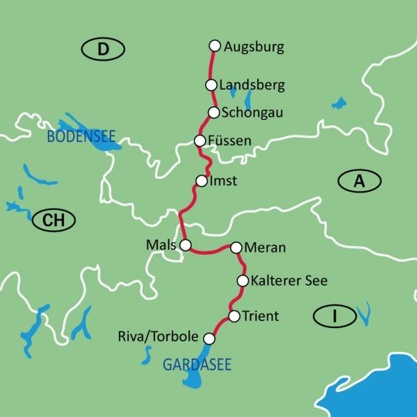 Radreise zur Alpenüberquerung buchen radreisen.at