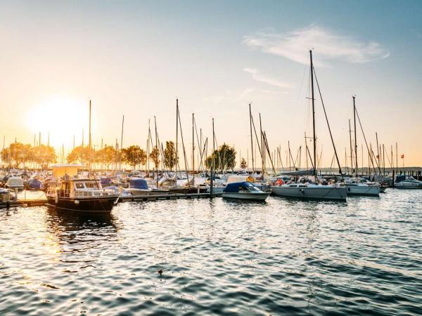 Bregenz - Bodensee Sonnenuntergang im Hafen