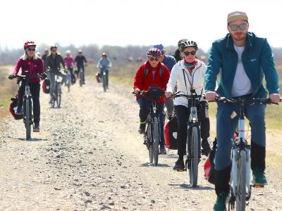 Radlergruppe mit Urban