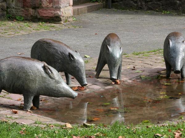 Eberstatuen in Eberbach