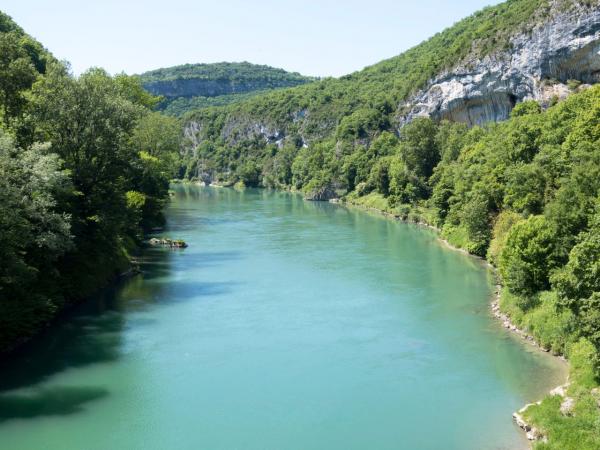 Landschaft entlang der Rhone