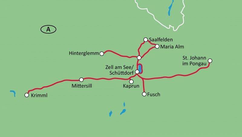 Karte Zell am See Sternfahrt