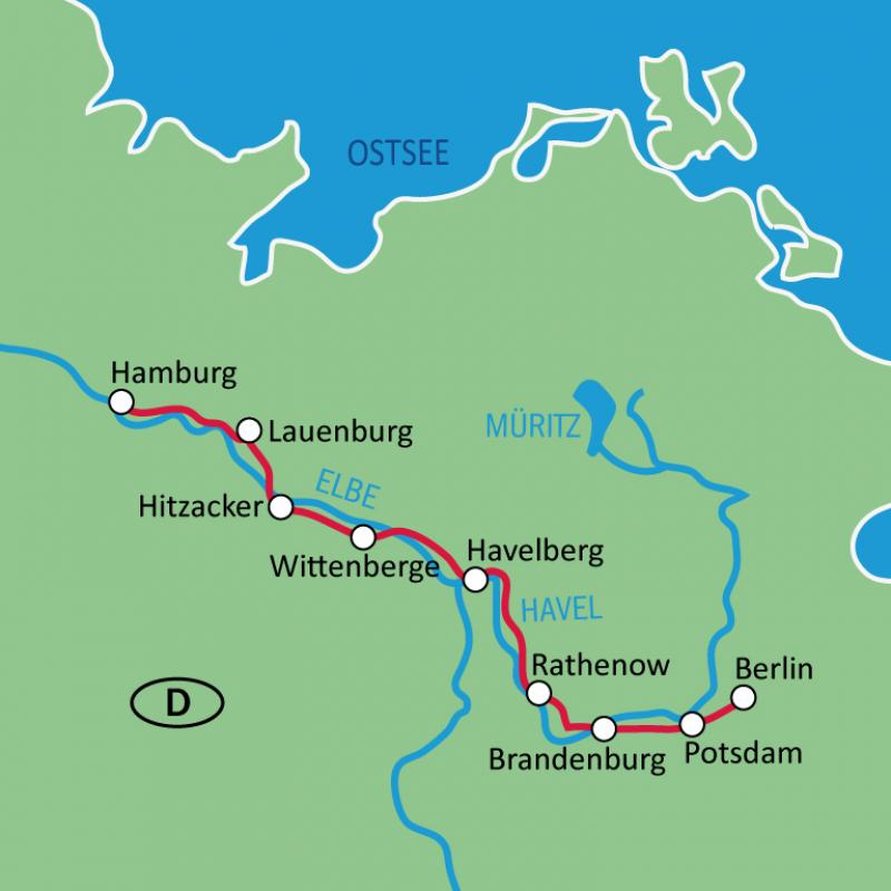 Tourenverlauf Hamburg-Berlin