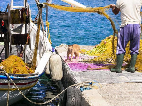 Fischer in Agios Marina