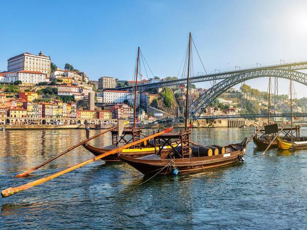 traditionelle Boote in Porto