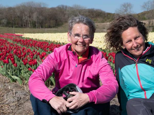 Radfahrer Hyazinthenfeld - Segeln zu Hollands Tulpenblte