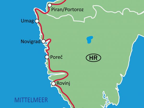 Karte Istrien Triest - Pula