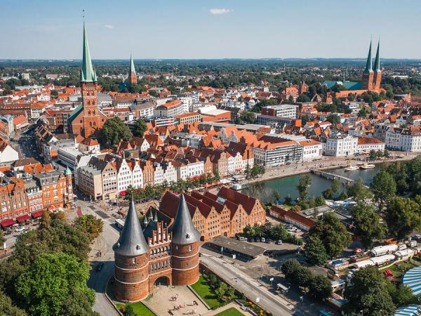 Blick auf L�beck