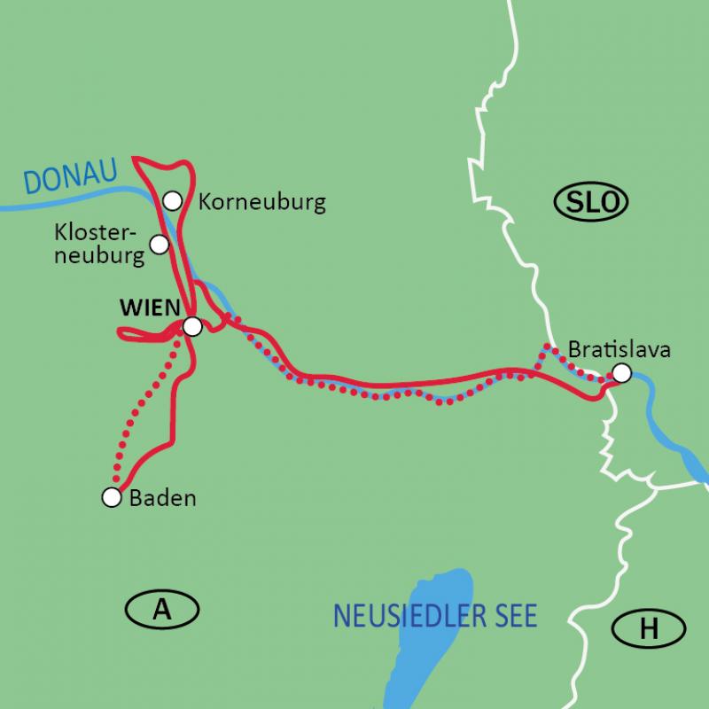 Karte Wien Sternfahrt